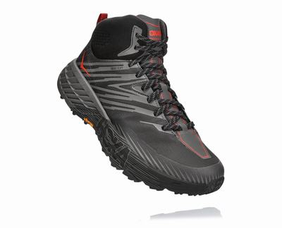 Hoka One One Speedgoat Mid GORE-TEX 2 Férfi Terepfutó Cipő - Fekete [H0792-350]